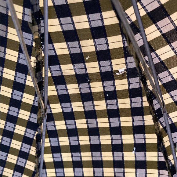 1940s Vintage Lucite Handle Umbrella Rainbow Plaid Acetate Cover - Picture 4 of 6